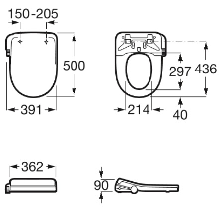 M4 Round - Asiento con funciones de lavado y secado